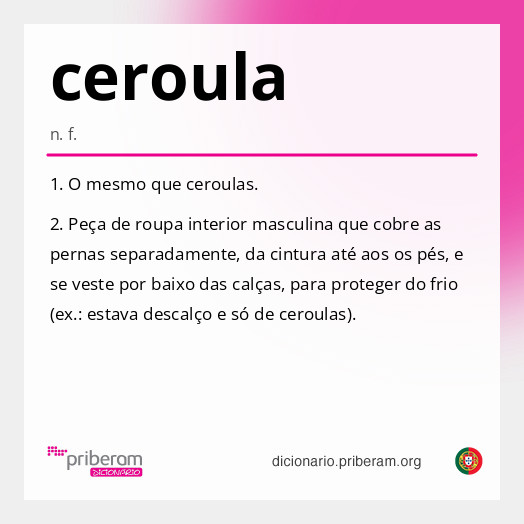Significado de ceroula