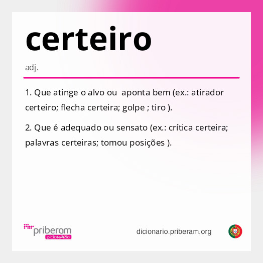 Significado de certeiro