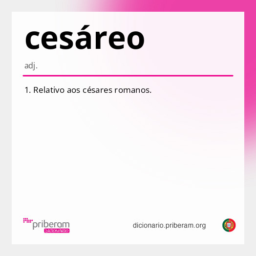 Significado de cesáreo