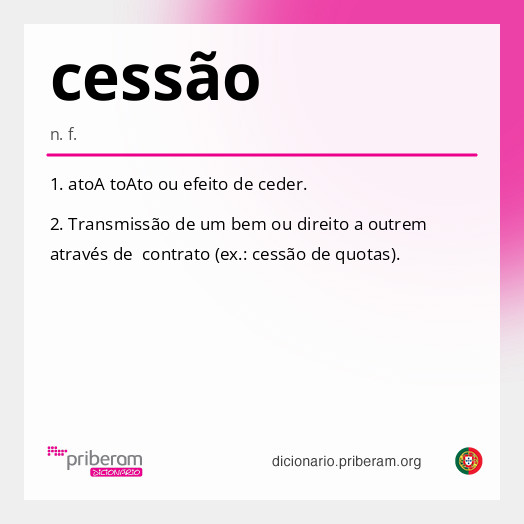 Significado de cessão