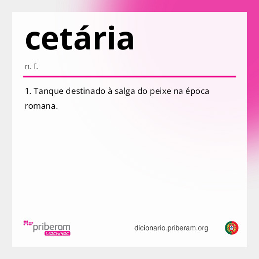 Significado de cetária