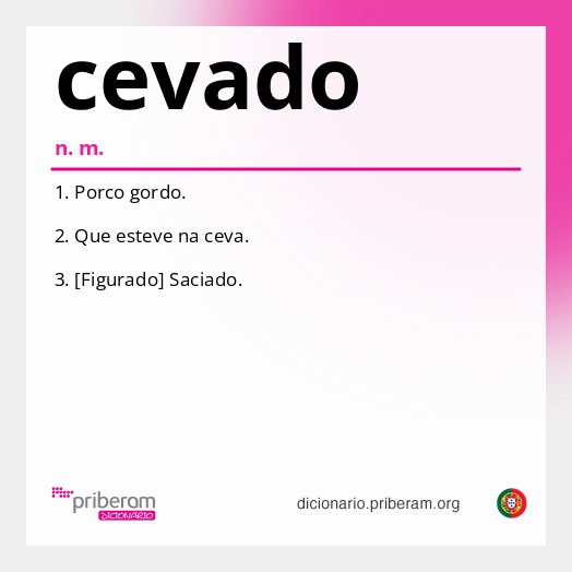 Significado de cevado