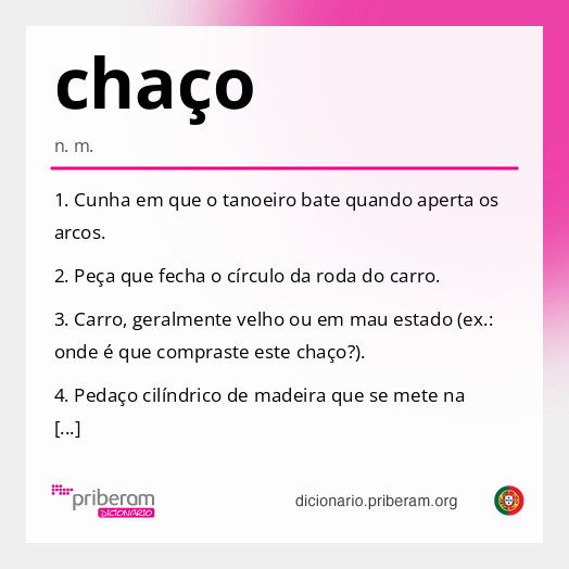 Significado de chaço