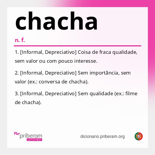 Significado de chacha