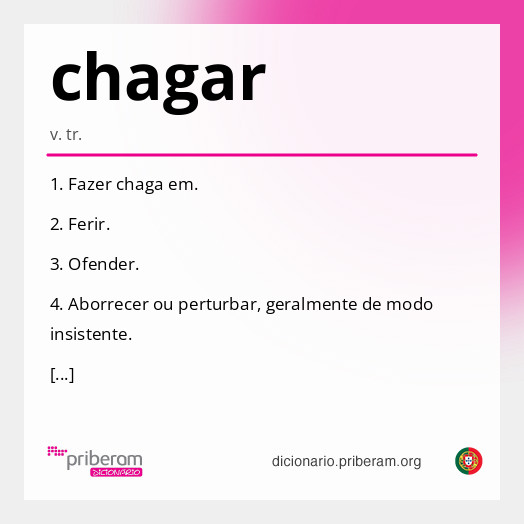 Significado de chagar
