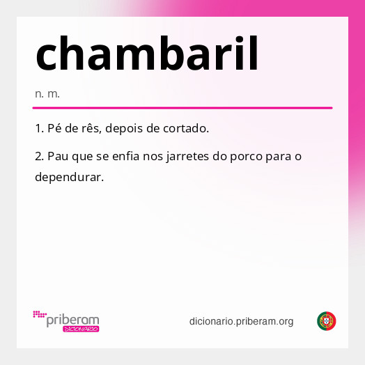 Significado de chambaril