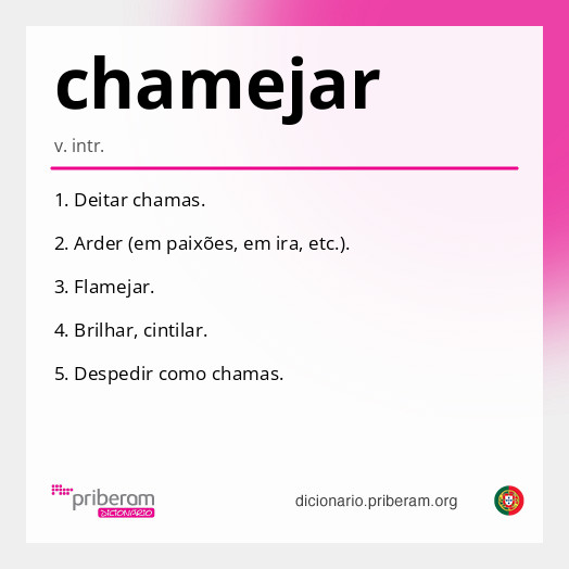 Significado de chamejar