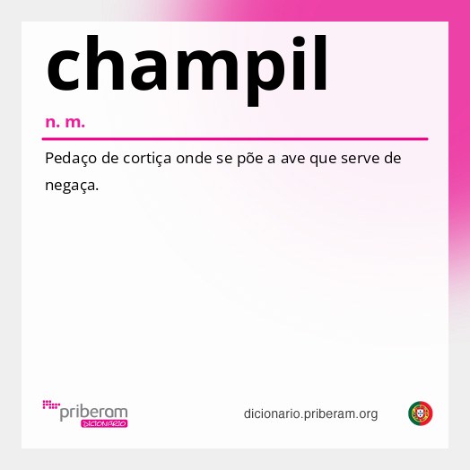 Significado de champil
