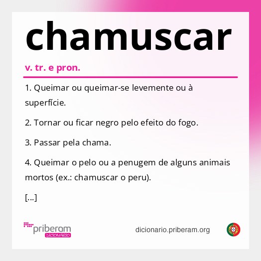 Significado de chamuscar