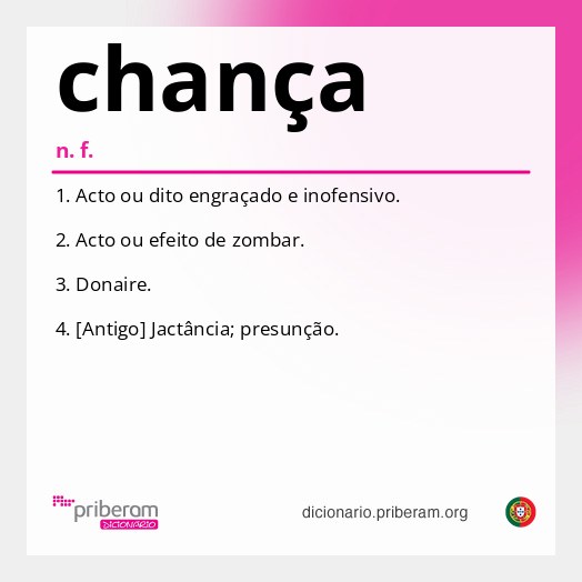 Significado de chança