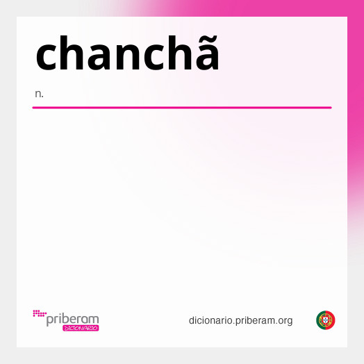 Significado de chanchã