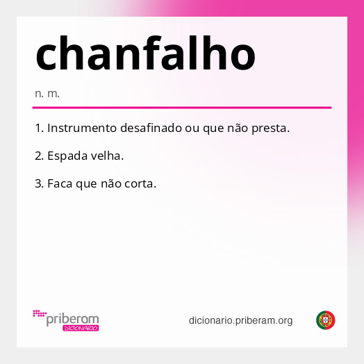 Significado de chanfalho