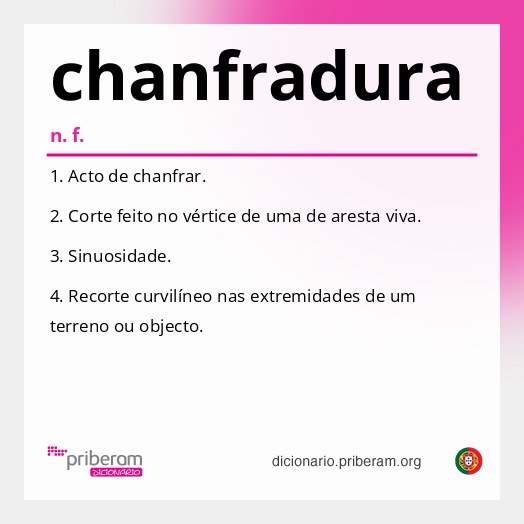 Significado de chanfradura