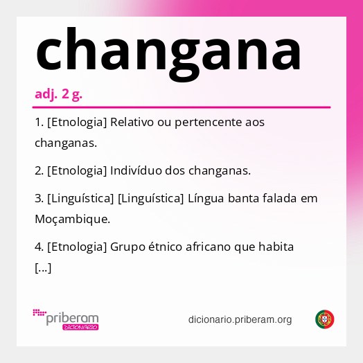 Significado de changana