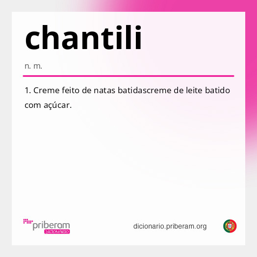 Significado de chantili