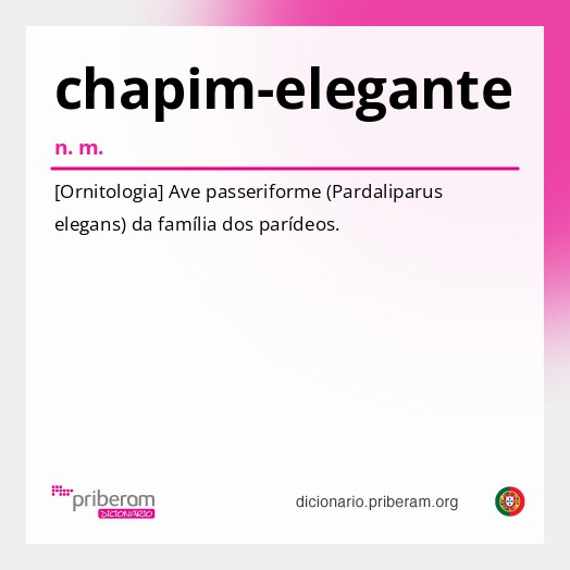 Significado de chapim-elegante