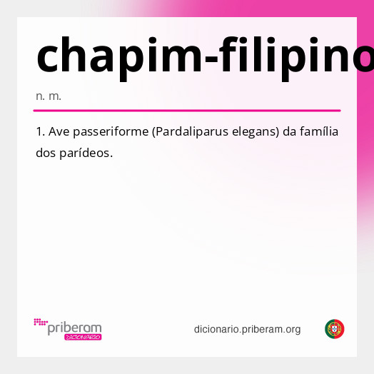 Significado de chapim-filipino