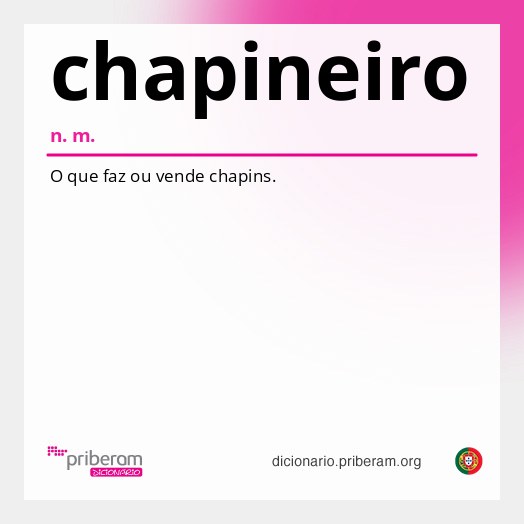 Significado de chapineiro