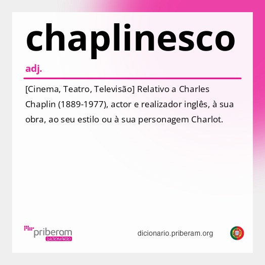 Significado de chaplinesco