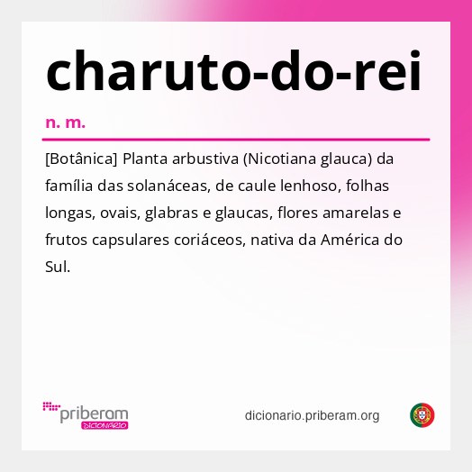 Significado de charuto-do-rei