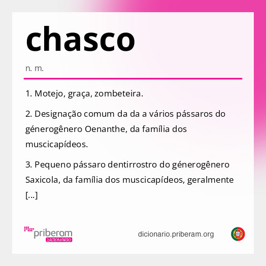 Significado de chasco