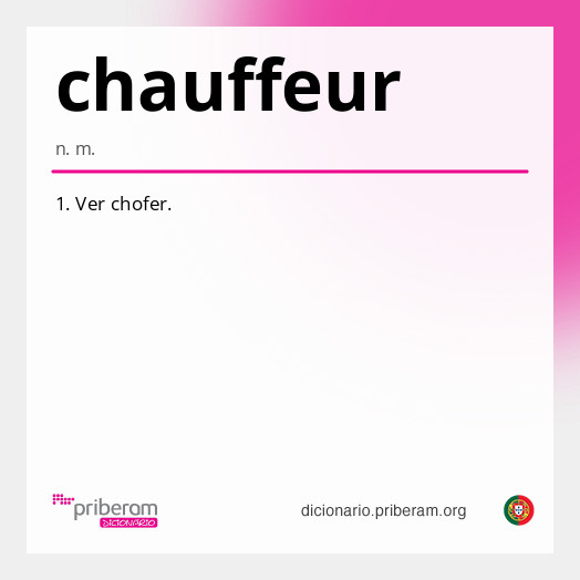 Significado de chauffeur