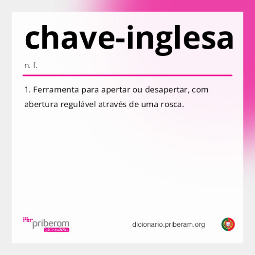 Significado de chave-inglesa