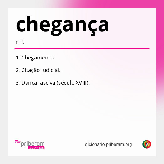 Significado de chegança