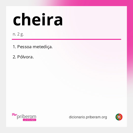 Significado de cheira