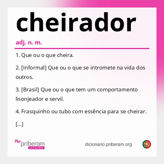 Significado de cheirador