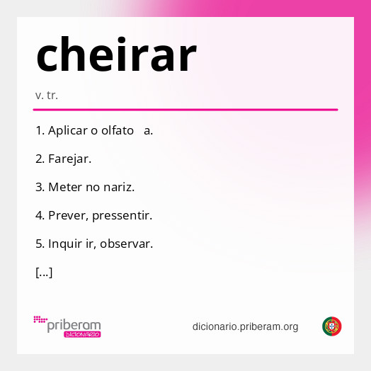 Significado de cheirar
