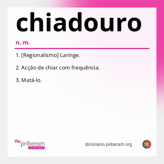 Significado de chiadouro
