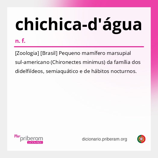 Significado de chichica-d'água