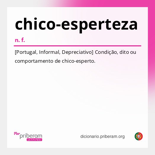 Significado de chico-esperteza