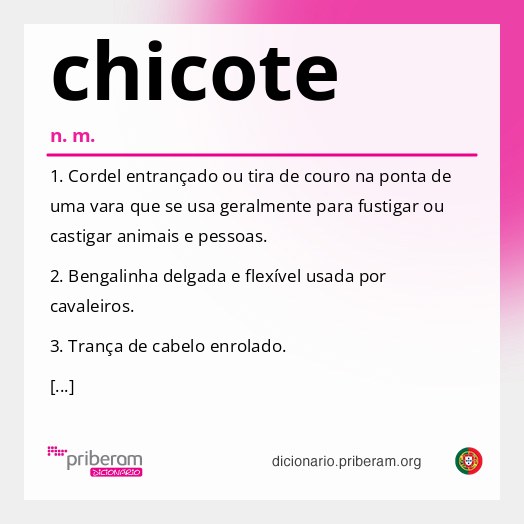 Significado de chicote