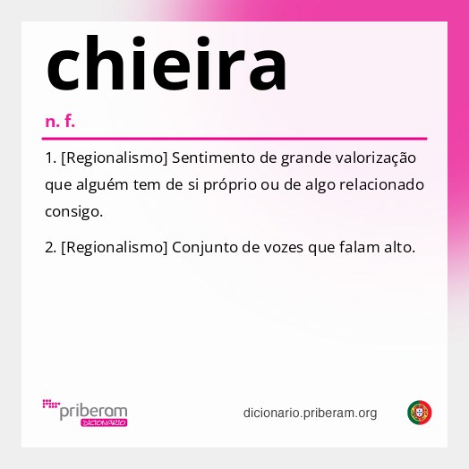 Significado de chieira