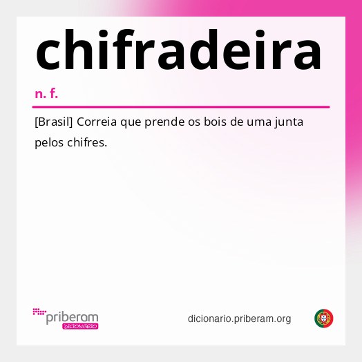 Significado de chifradeira