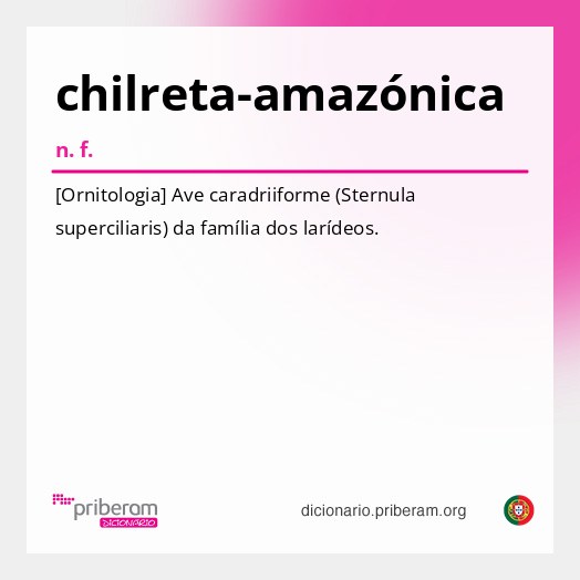 Significado de chilreta-amazónica