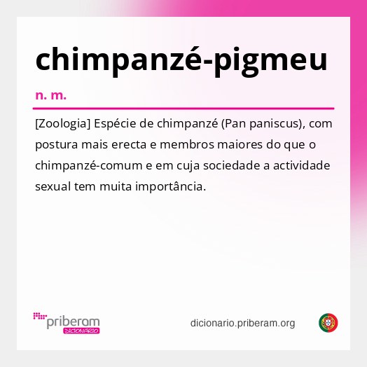 Significado de chimpanzé-pigmeu