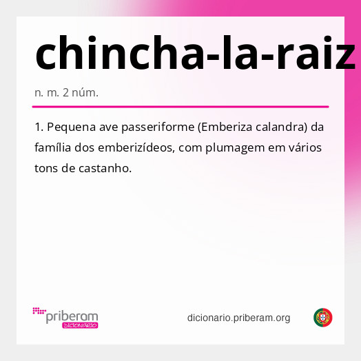 Significado de chincha-la-raiz