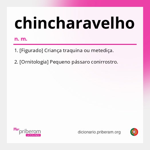 Significado de chincharavelho