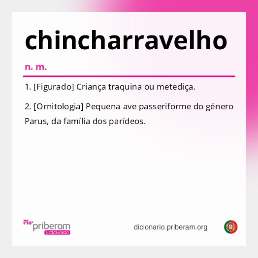 Significado de chincharravelho