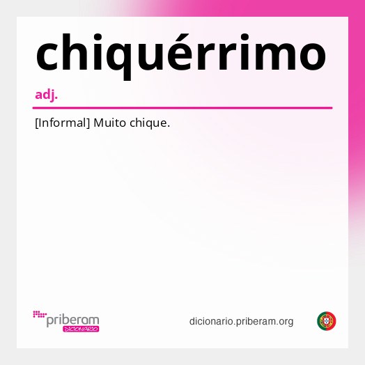 Significado de chiquérrimo