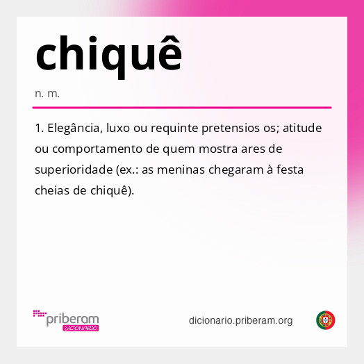 Significado de chiquê