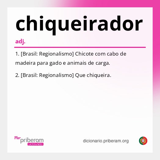 Significado de chiqueirador