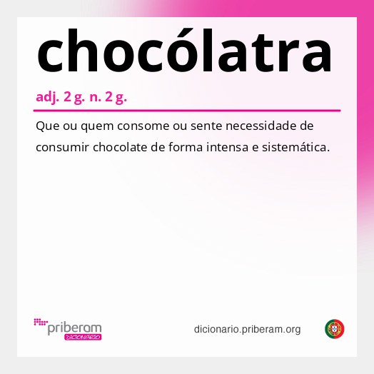Significado de chocólatra