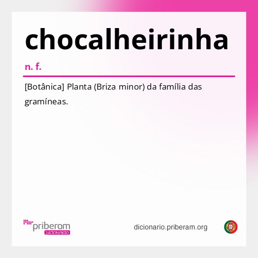 Significado de chocalheirinha