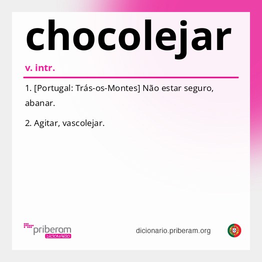 Significado de chocolejar