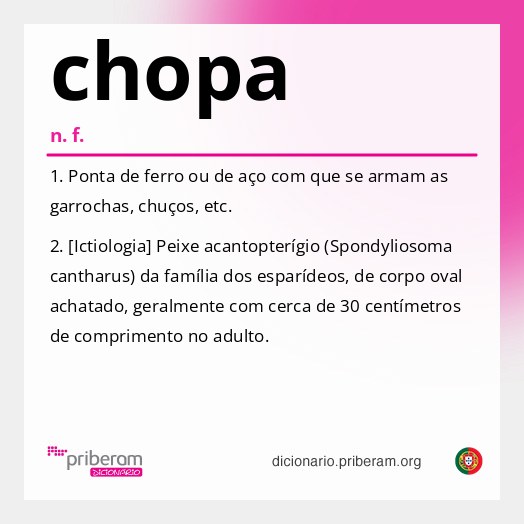 Significado de chopa
