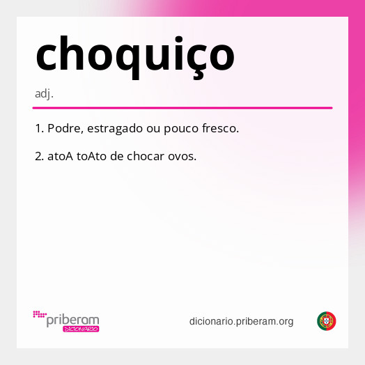 Significado de choquiço